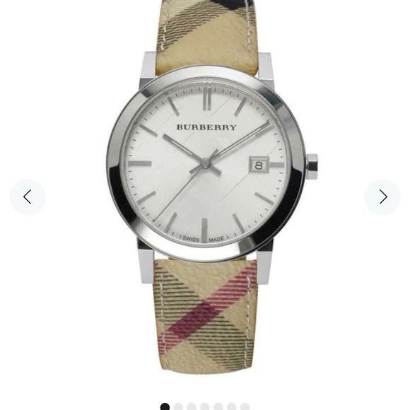 Burberry Pink and Black Checkered Watch with Silver Dial - Picture 8 of 9